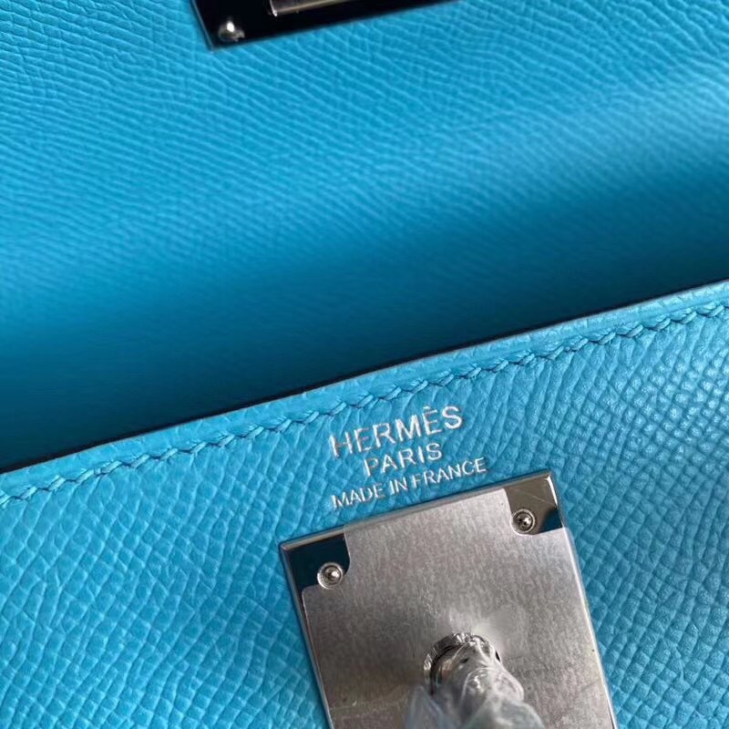 Hermes Kelly 28cm Handbag Shoulder Bag in Blue De Nord Epsom Leather